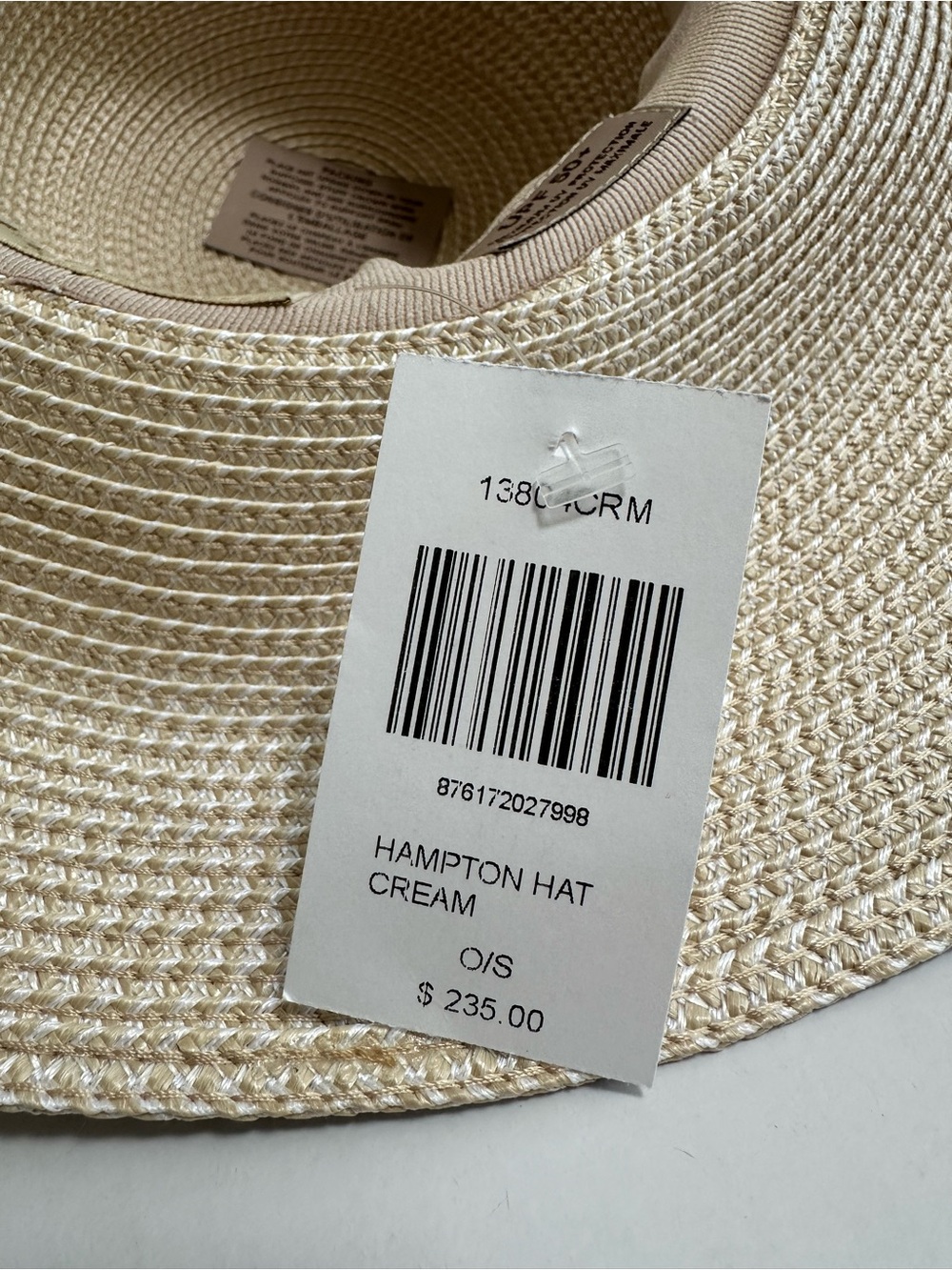 Eric Javits Hampton Squishee Sun Hat Cream NWT $235 Packable UPF 50+ 13804 - Picture 3 of 5